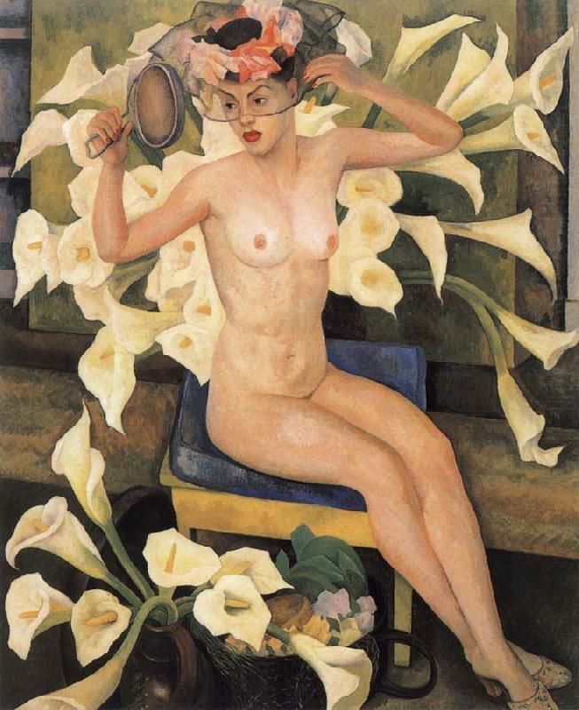 Diego Rivera Nude and flower china oil painting image